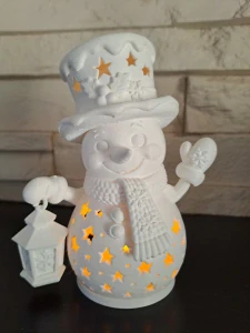 Sněhuláček na LED svíčku