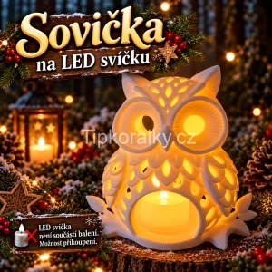 Sovička na LED svíčku