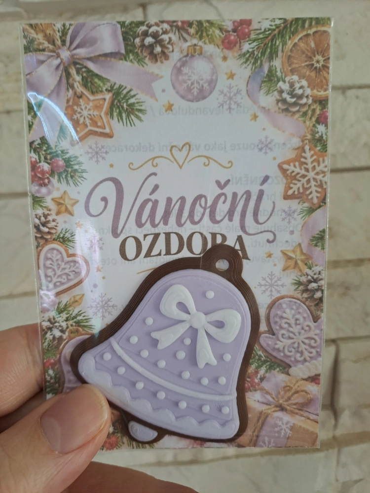 Vánoční ozdoba - perníček poleva - Zvoneček