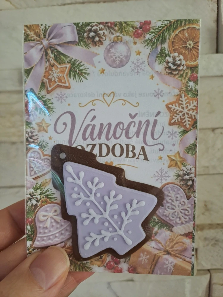 Vánoční ozdoba - perníček poleva - Stromeček