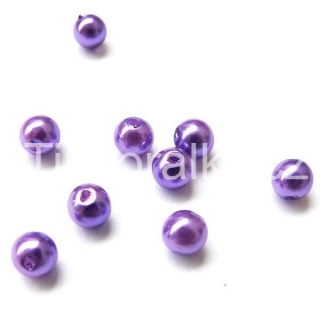 Akrylátové perly ABS 6mm - fialové