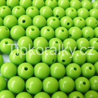 Akrylové korálky 8mm - sv. zelené