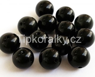 Akrylové korálky 8mm - černé