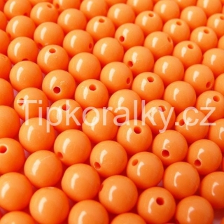Akrylové korálky 8mm - oranžové