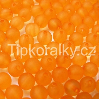 Akrylové ledové korálky 8mm - oranžové