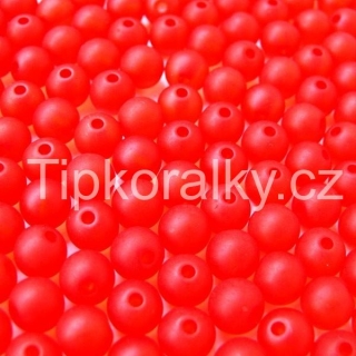Akrylové ledové korálky 8mm - červené