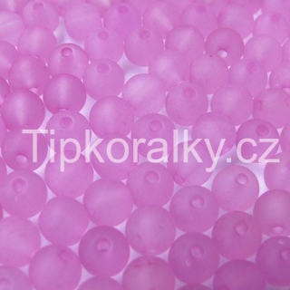 Akrylové ledové korálky 8mm - sv. fialové