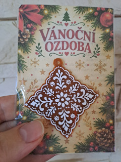 Vánoční ozdoby perníčky - Ubrousek