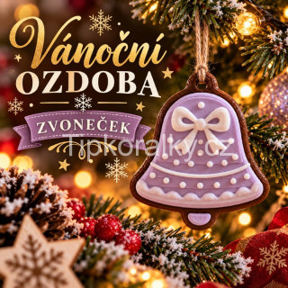 Vánoční ozdoba - perníček poleva - Zvoneček