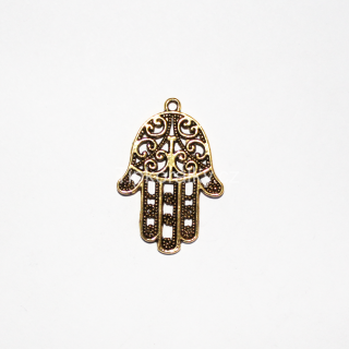 Hamsa 34x23mm - starozlatá