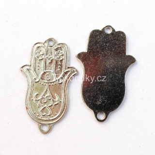 Hamsa 37x23mm - stříbrná