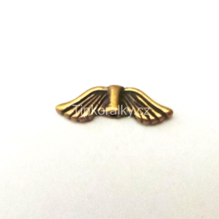 Andělská křídla 20x7mm - staroměděná