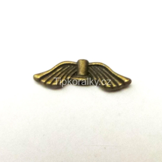 Andělská křídla 20x7mm - starobronzová