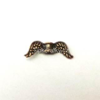 Andělská křídla 13x7 mm - staroměděná