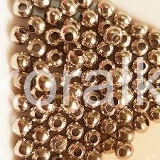 Kovové korálky 3mm - platinové