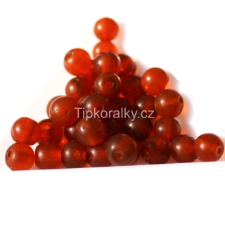 Skleněné Mala korálky 8mm - oranžové